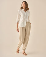 Pantalón clásico bota recta para mujer - Café
