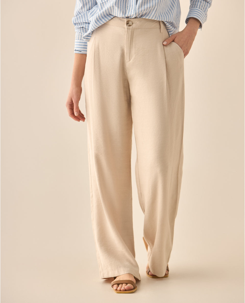Pantalón bota recta amplia para mujer - Amarillo 34_633G008_AMA120910_4