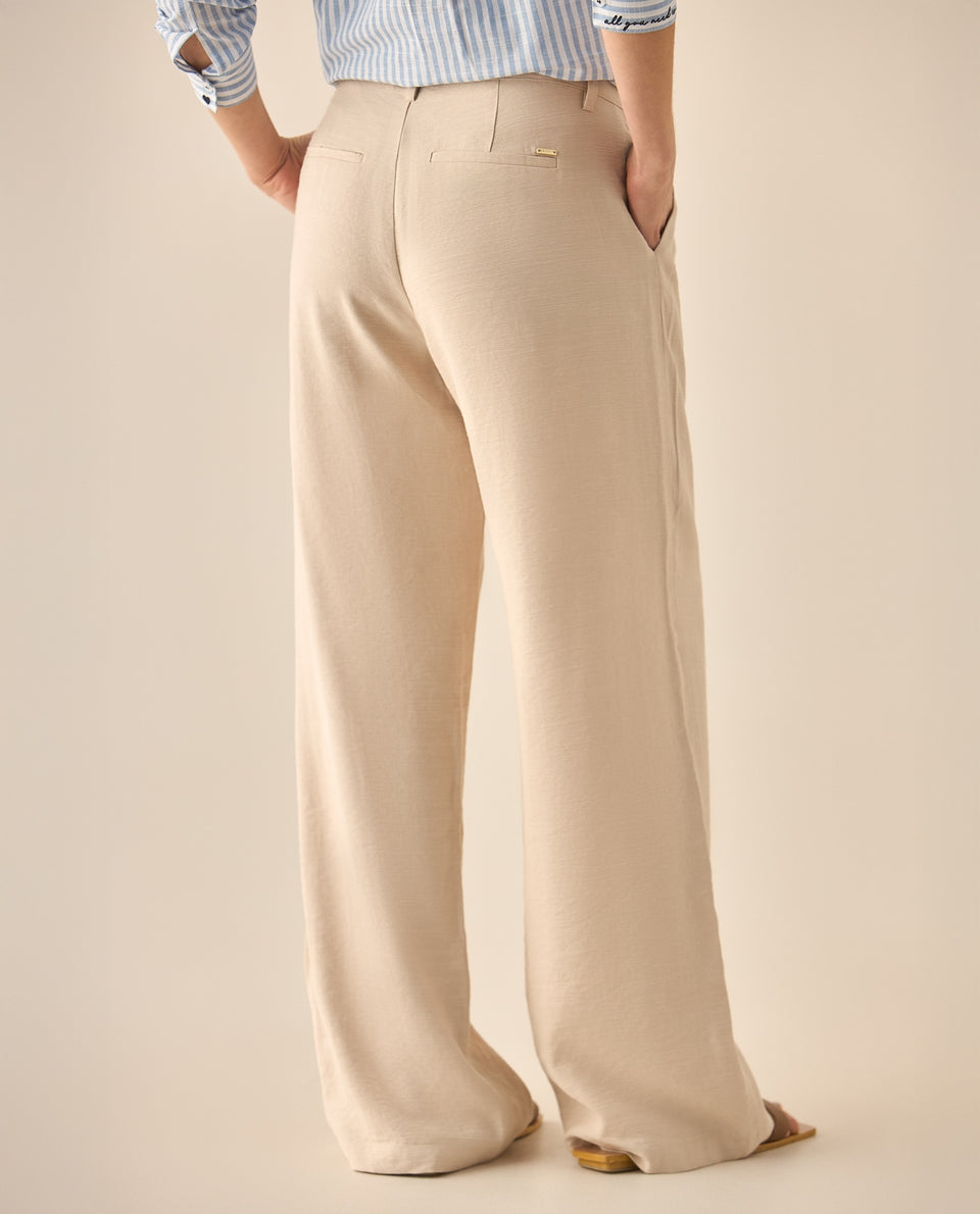 Pantalón bota recta amplia para mujer - Amarillo 34_633G008_AMA120910_6