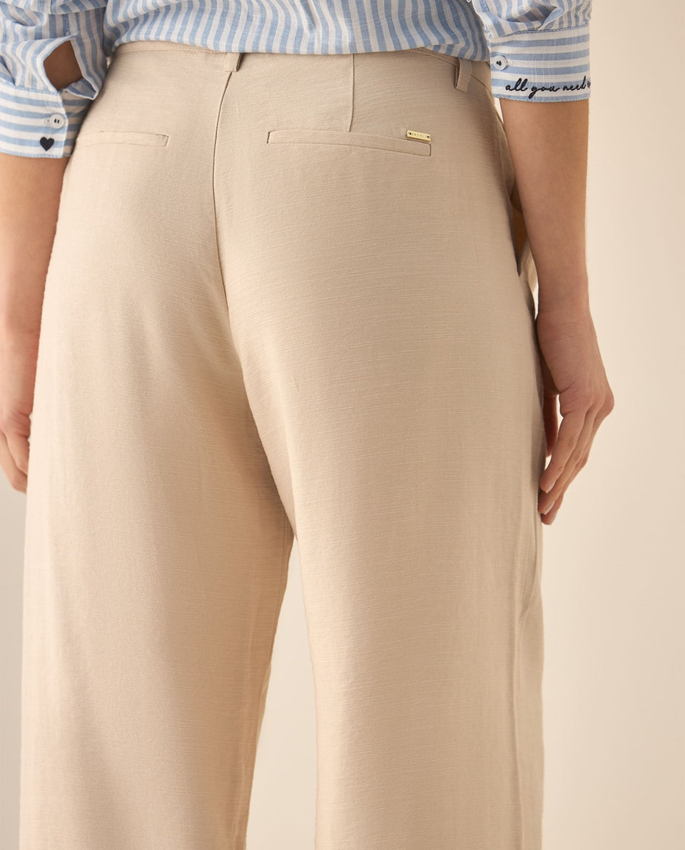 Pantalón bota recta amplia para mujer - Amarillo 34_633G008_AMA120910_7
