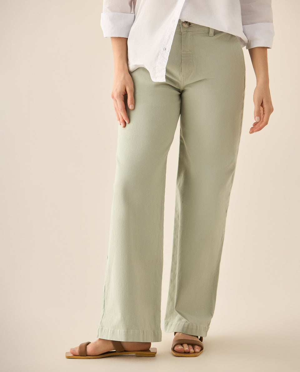 Pantalón bota recta clásico para mujer - Verde 34_633G011_VER136105_3
