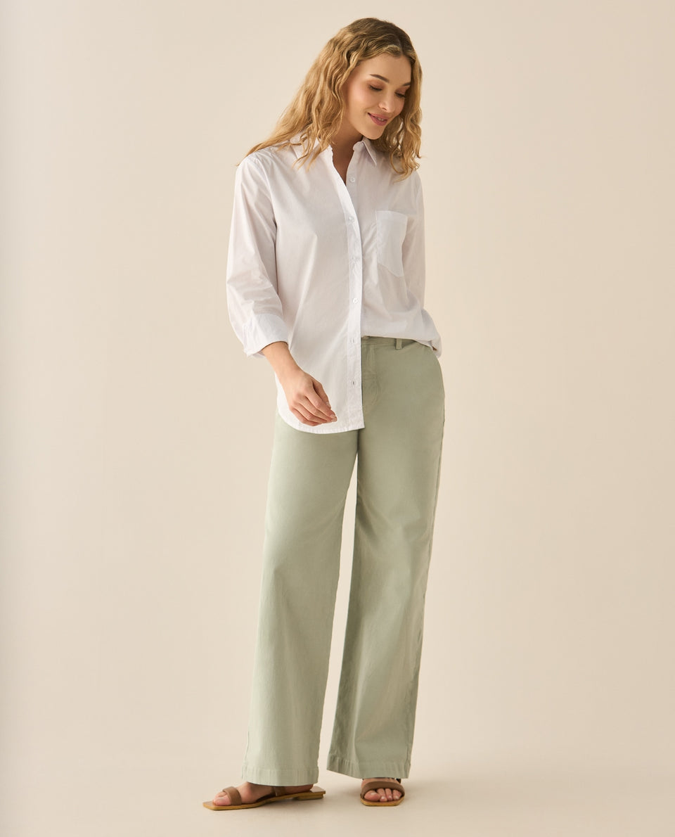 Pantalón bota recta clásico para mujer - Verde 34_633G011_VER136105_7