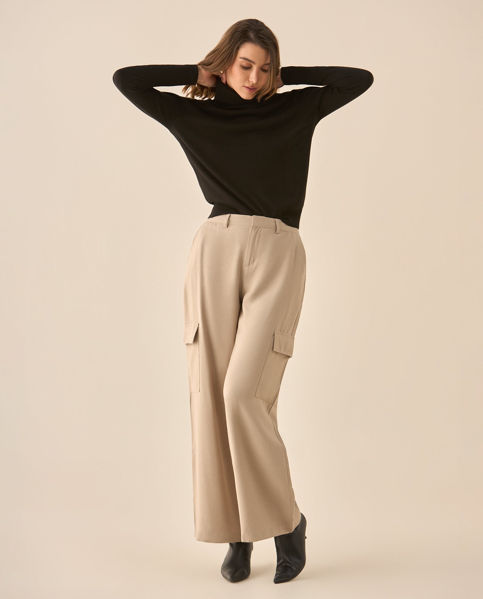 Pantalón clásico bota recta para mujer - Gris 34_633G040_GRI171112_0