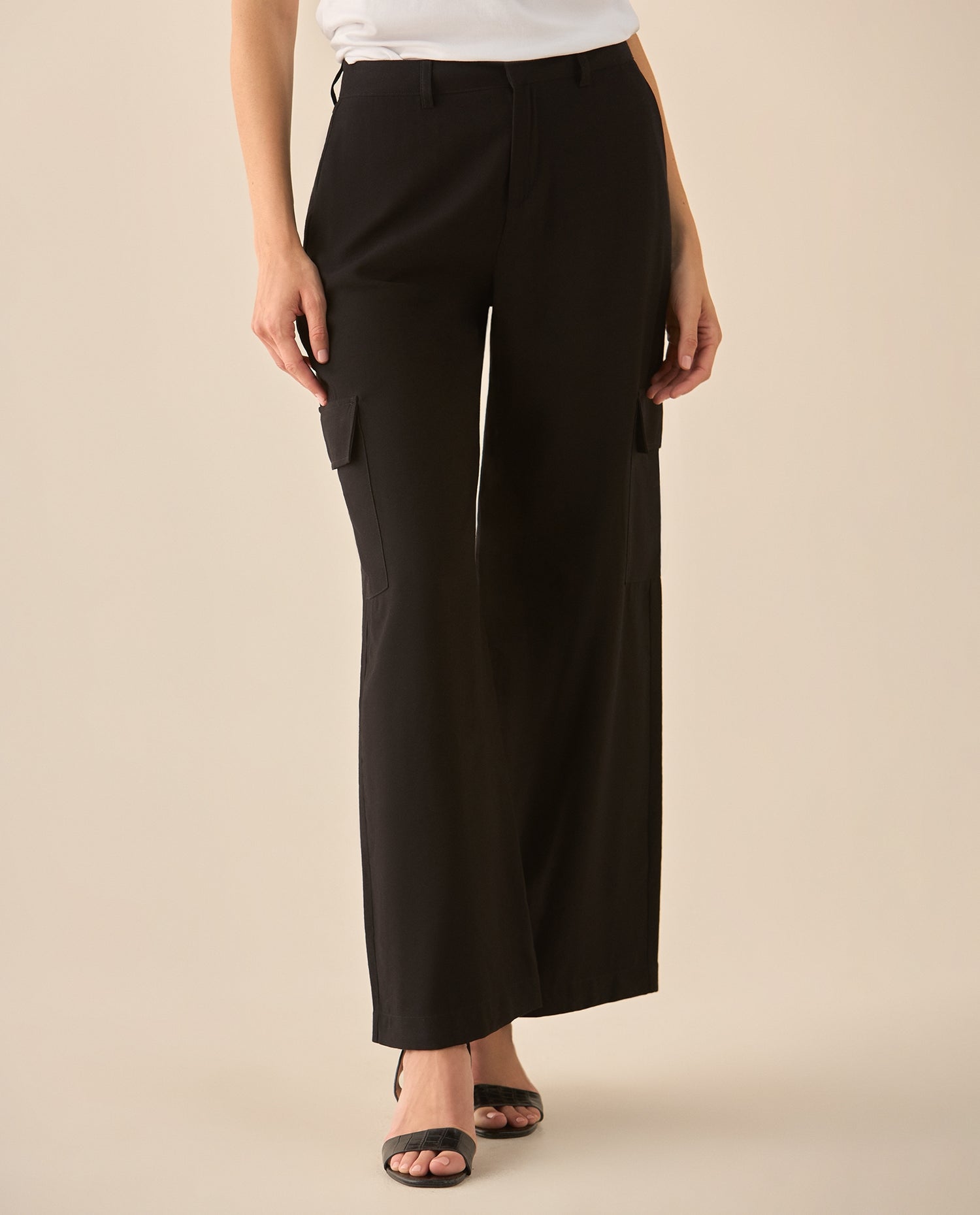 Pantalón clásico bota recta para mujer - Negro