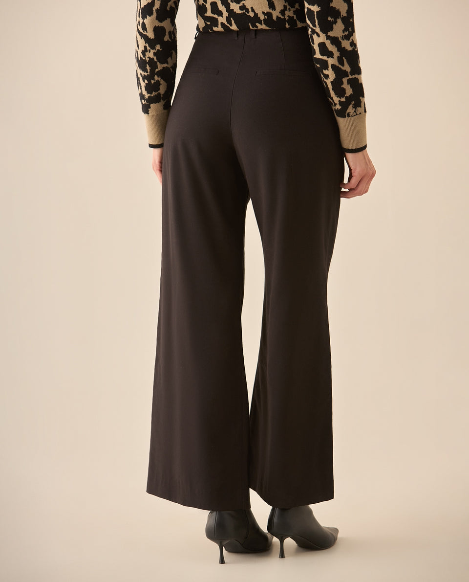 Pantalón bota recta con cortes decorativos para mujer - Negro 34_633G041_NEG190303_5