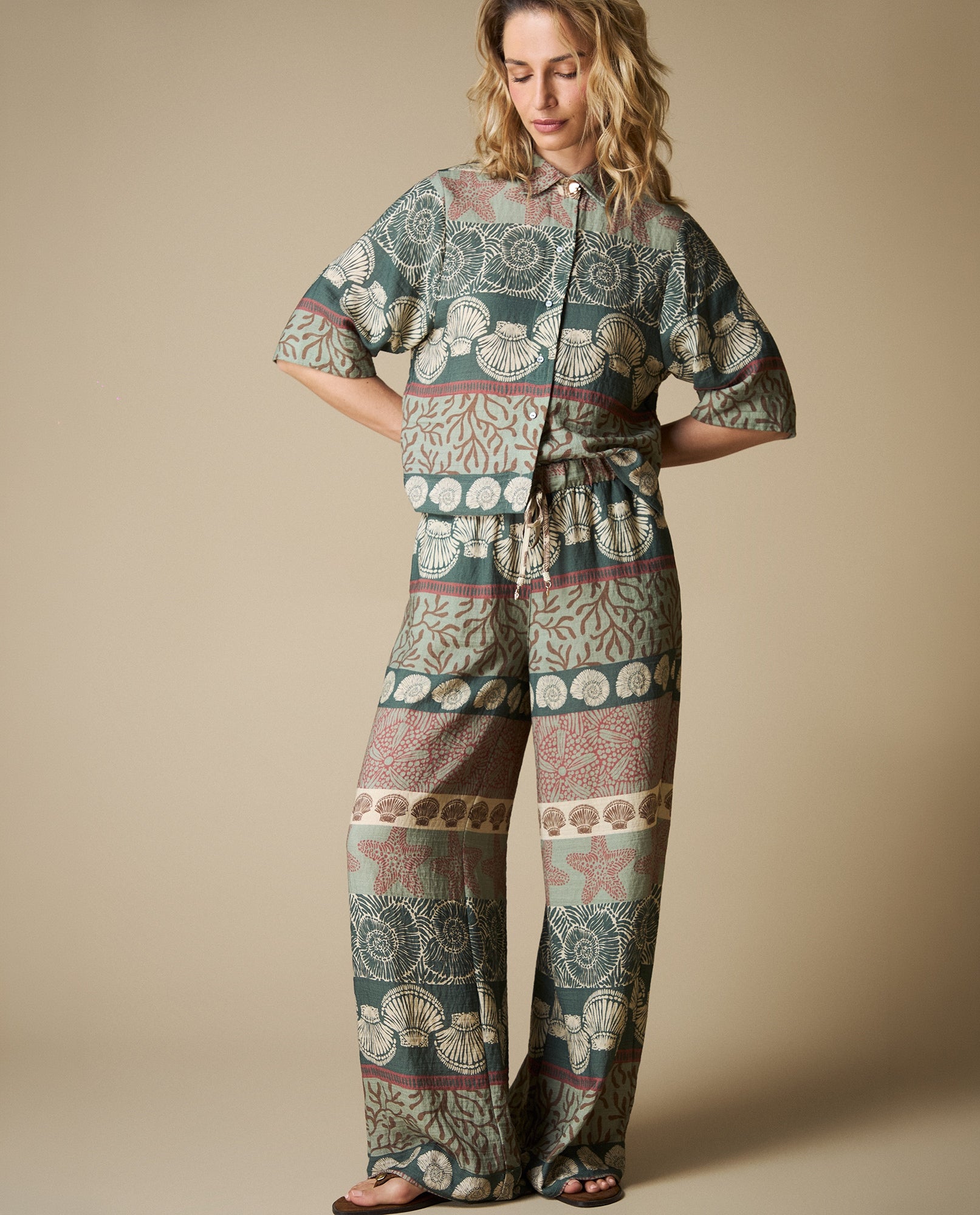 Pantalón Wide Leg Tobillero - Verde 34_633H006_VER195030_0