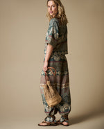 Pantalón Wide Leg Tobillero - Verde