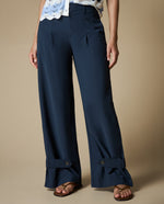 Pantalón Wide Leg Mujer - Azul