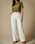 Pantalón Wide Leg Esprit - Crudo