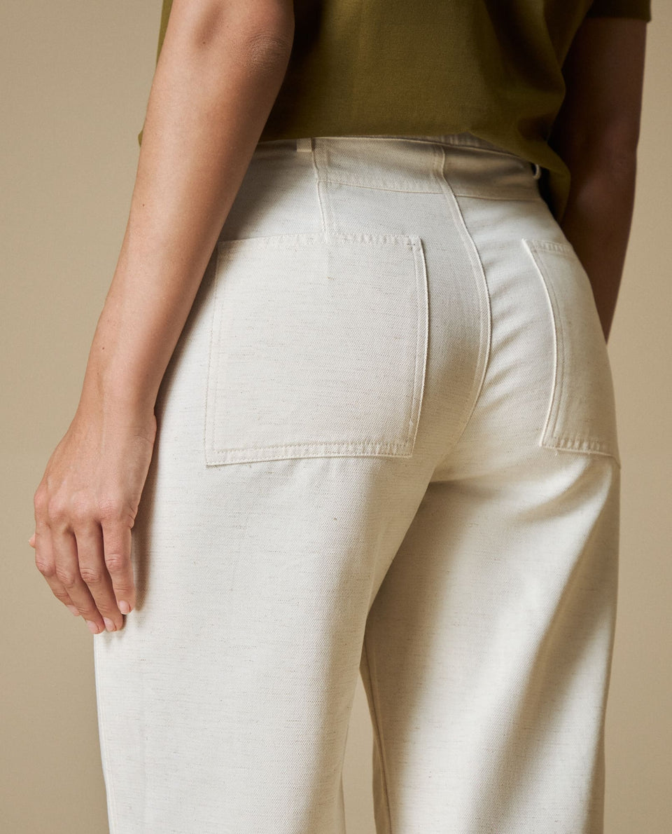 Pantalón Wide Leg con cinturón - Crudo 34_633H011_CRU110602_5