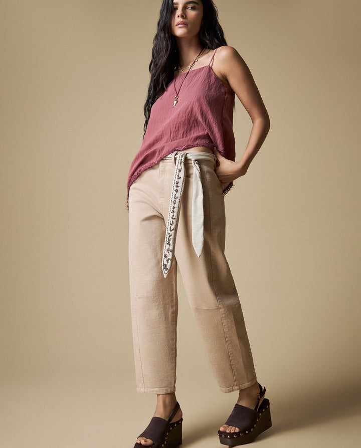 Pantalón Flare Mujer - Beige 34_633H017_BEI151307_0
