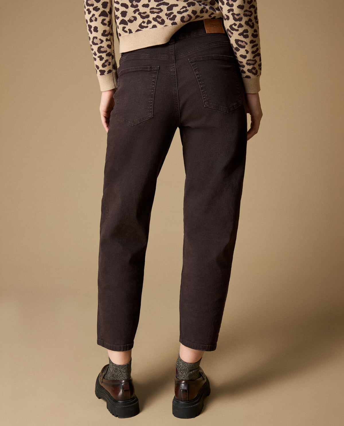 Pantalón barrel tiro alto recto - Café 34_633H022_CAF191419_5