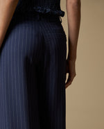 Pantalones Wide Leg Mujer - Azul