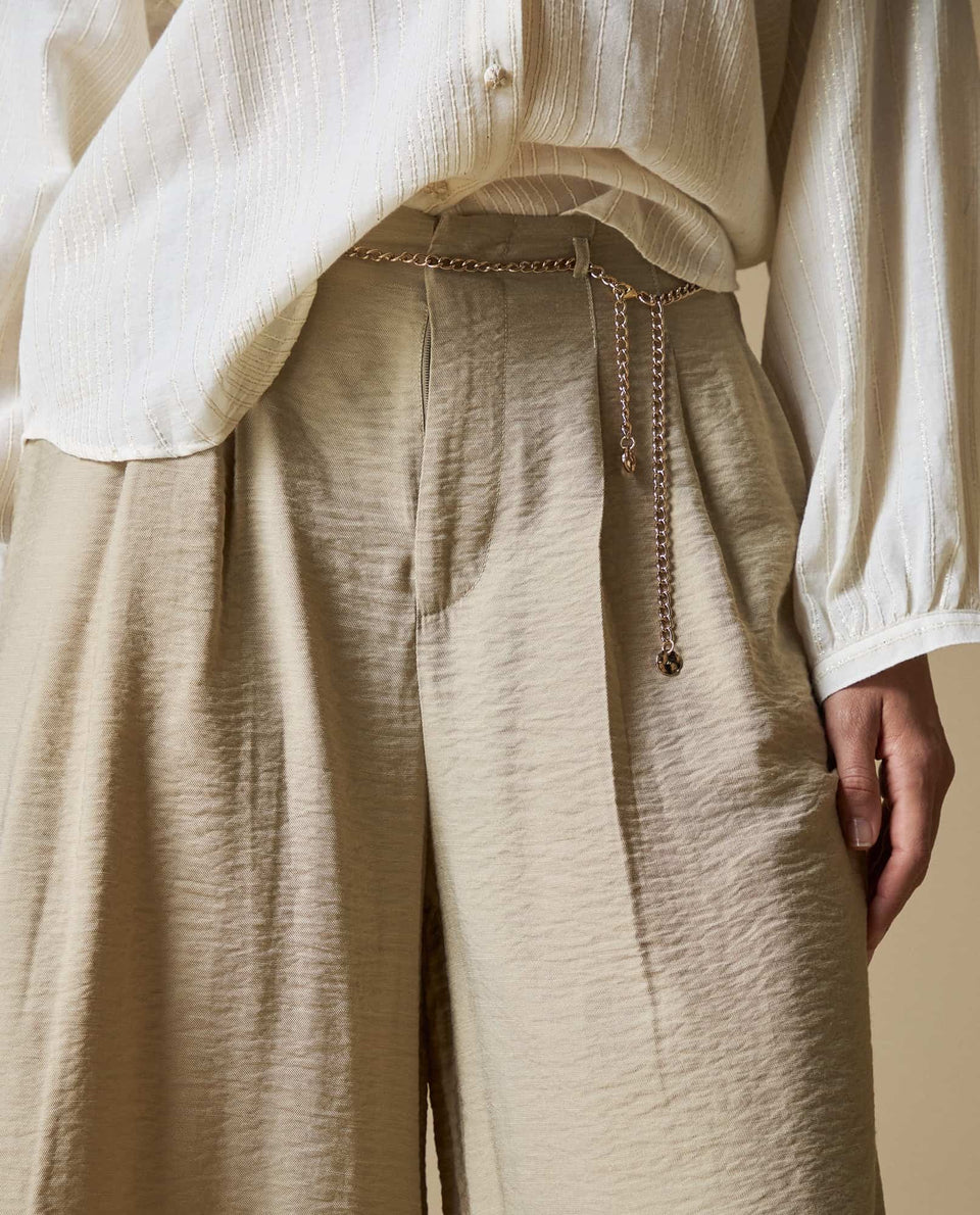 Pantalón Wide Leg Larga Mujer - Beige 34_633H031_BEI161108_4