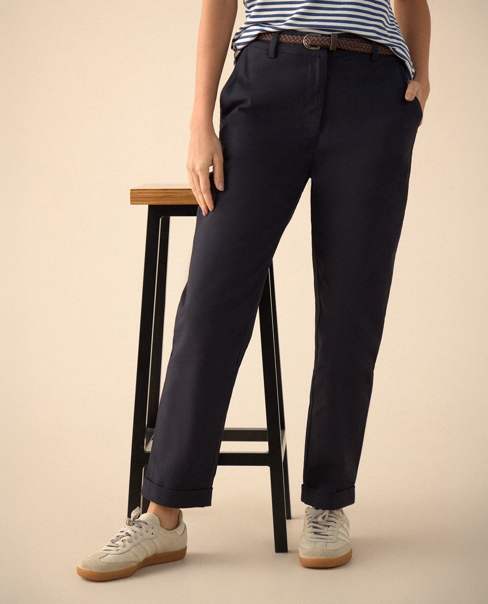 Pantalón clásico bota recta para mujer - Azul 34_635F302_AZU194042_3
