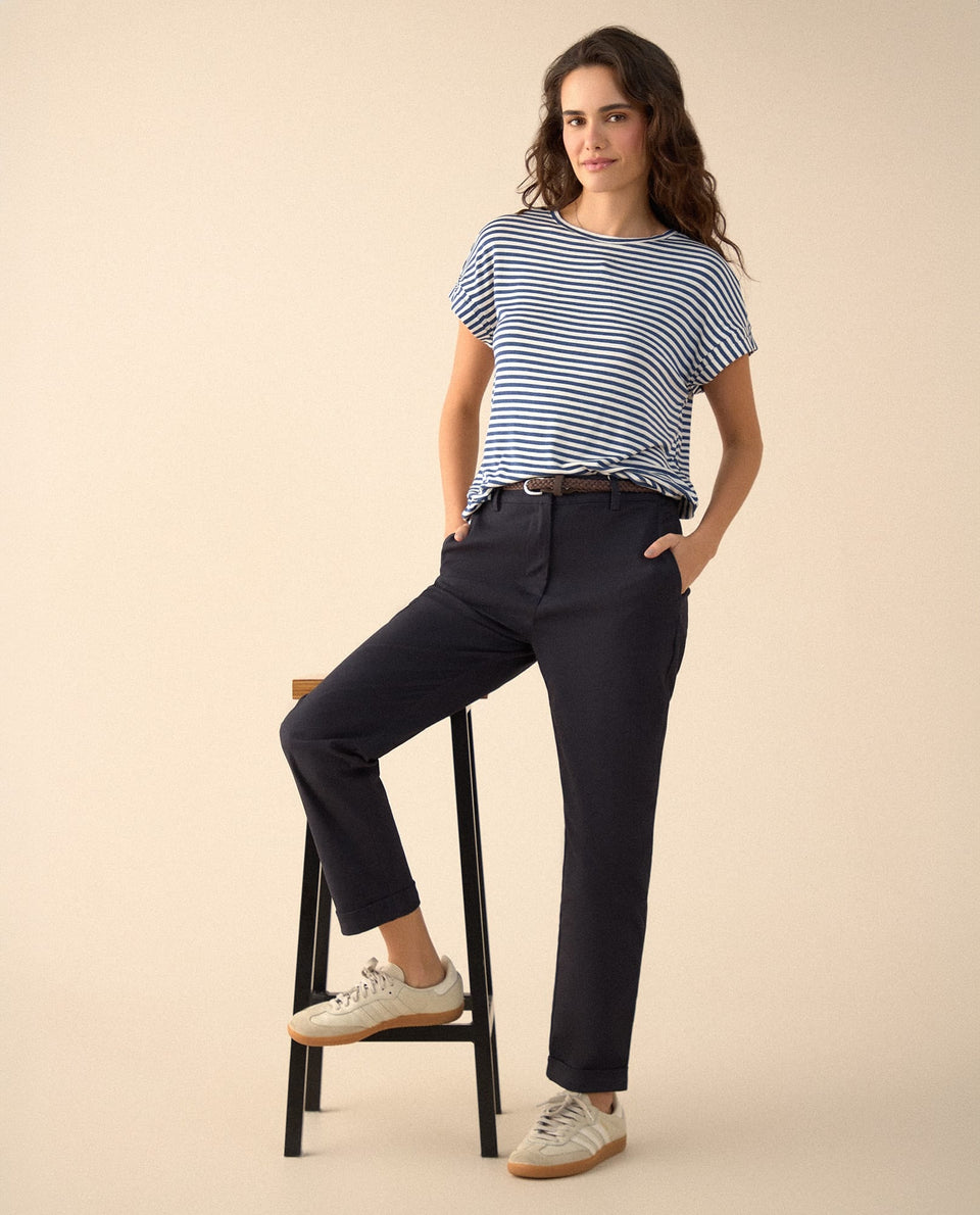 Pantalón clásico bota recta para mujer - Azul 34_635F302_AZU194042_6