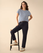 Pantalón clásico bota recta para mujer - Azul