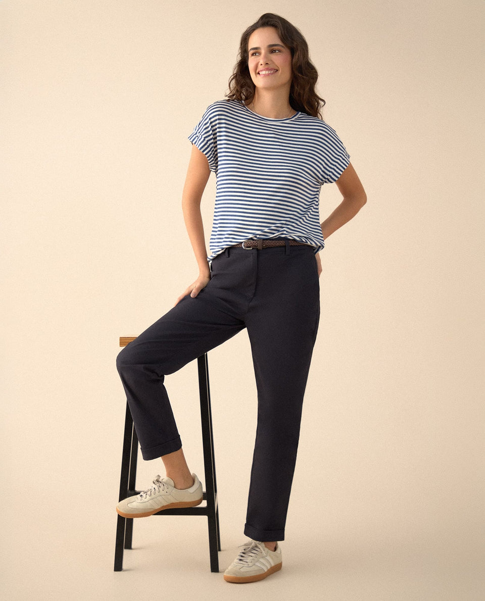 Pantalón clásico bota recta para mujer - Azul 34_635F302_AZU194042_7