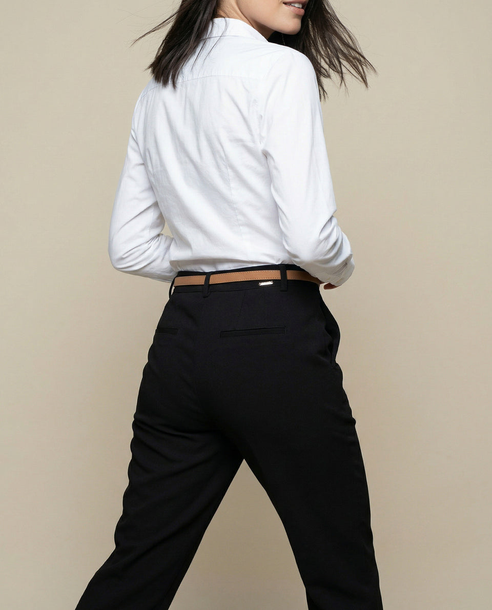 Pantalón straight con pinzas y ruedo doblado - Negro 34_635F305_NEG194007_4