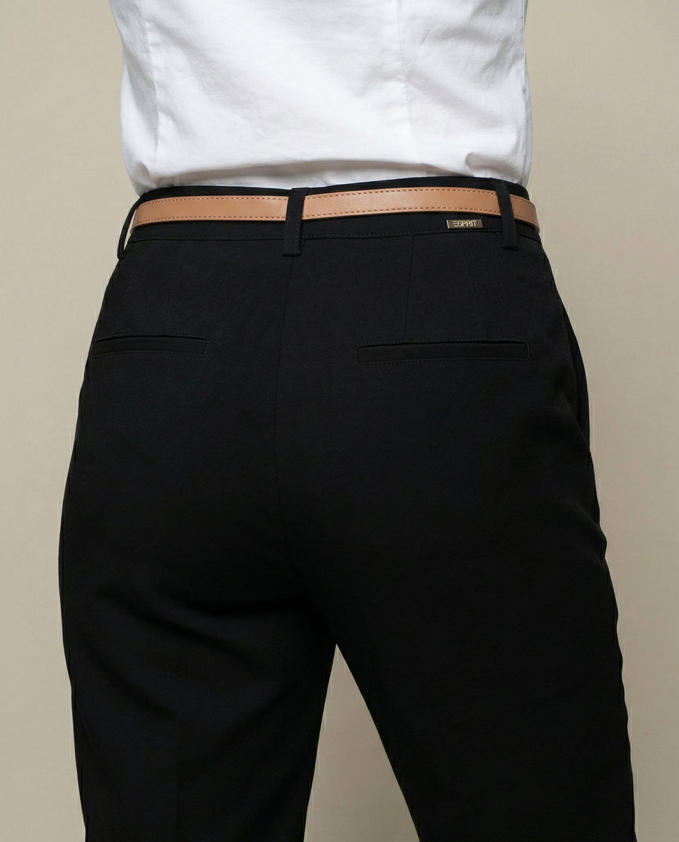Pantalón straight con pinzas y ruedo doblado - Negro 34_635F305_NEG194007_6
