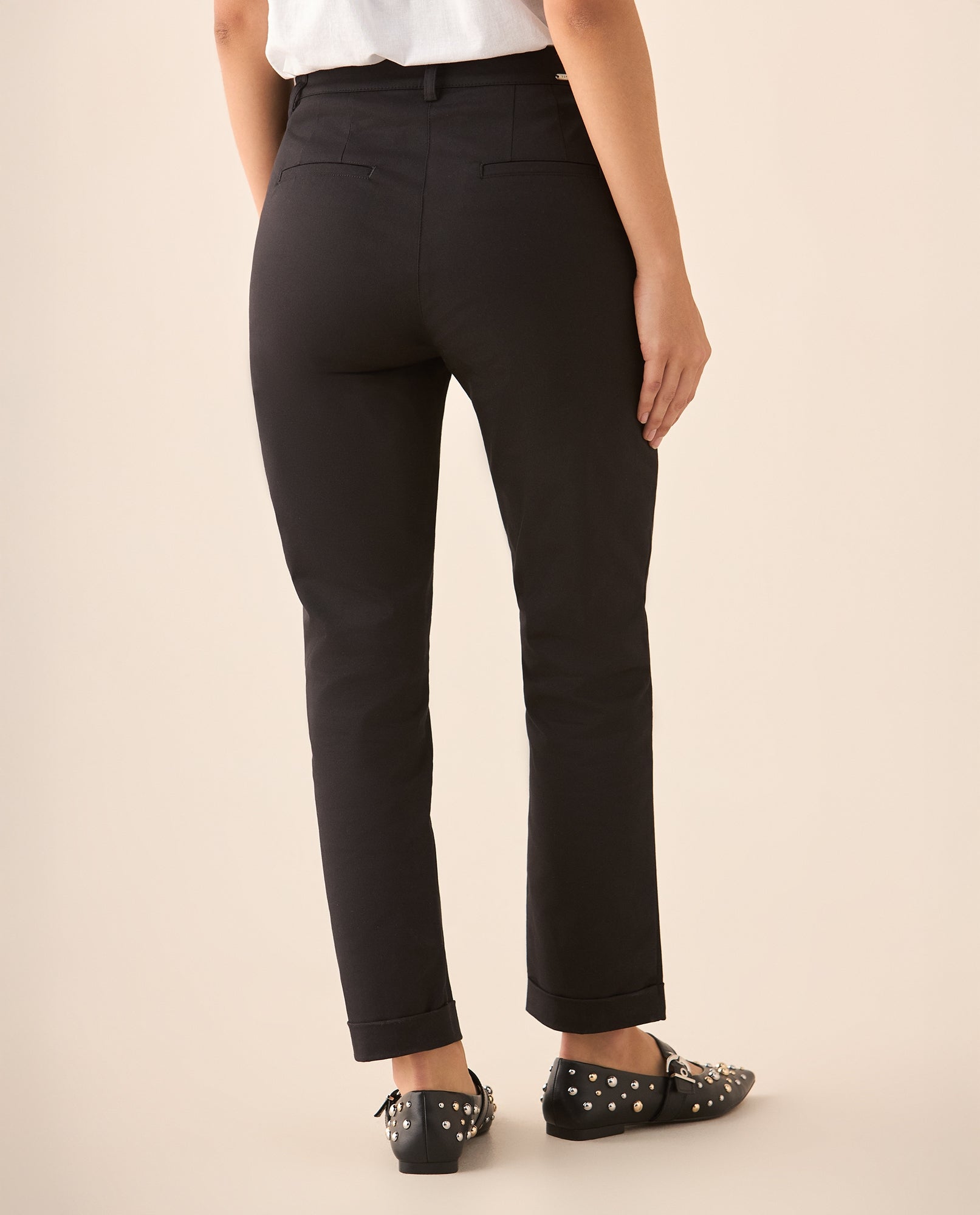 Pantalón de bota con guardapolvo para mujer - Negro 34_635F306_NEG190303_4