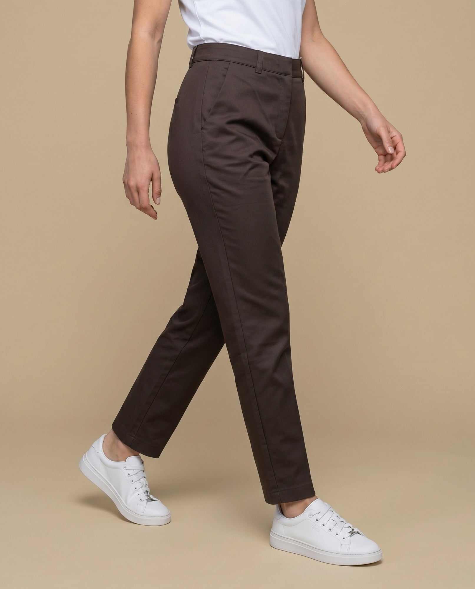 Pantalón recto marrón mujer - Café 34_635F307_CAF170630_3
