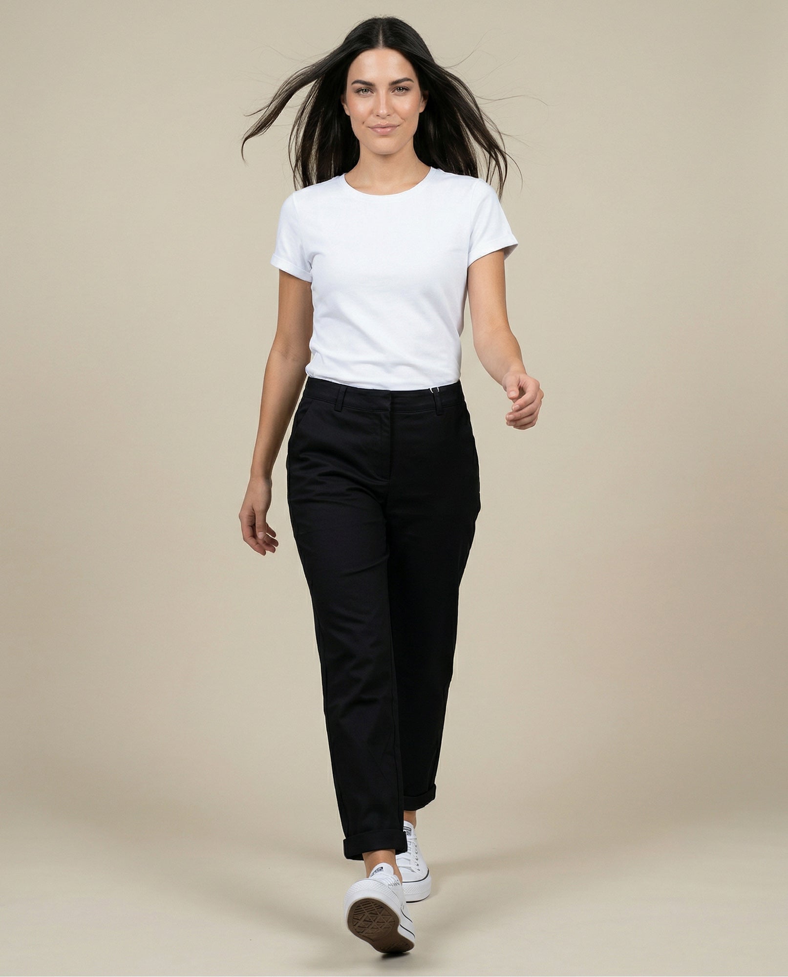Pantalón straight leg con pliegue frontal y ruedo doblado - Azul 34_635F309_AZU184221_0