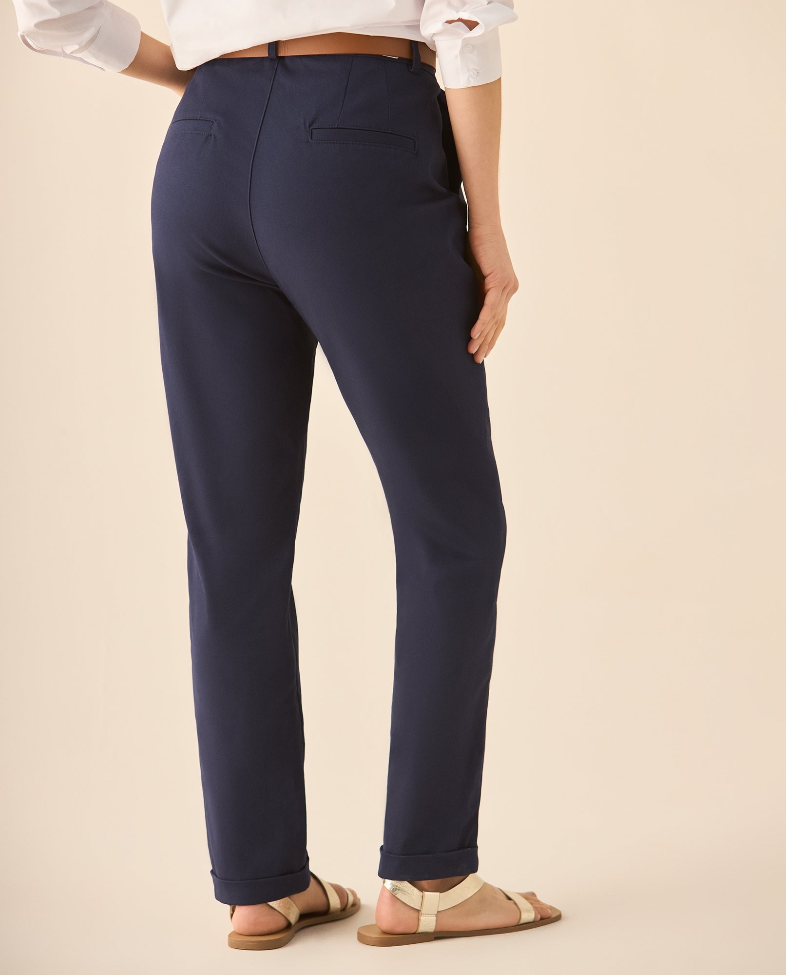 Pantalón con correa para mujer - Azul 34_635G301_AZU194050_5