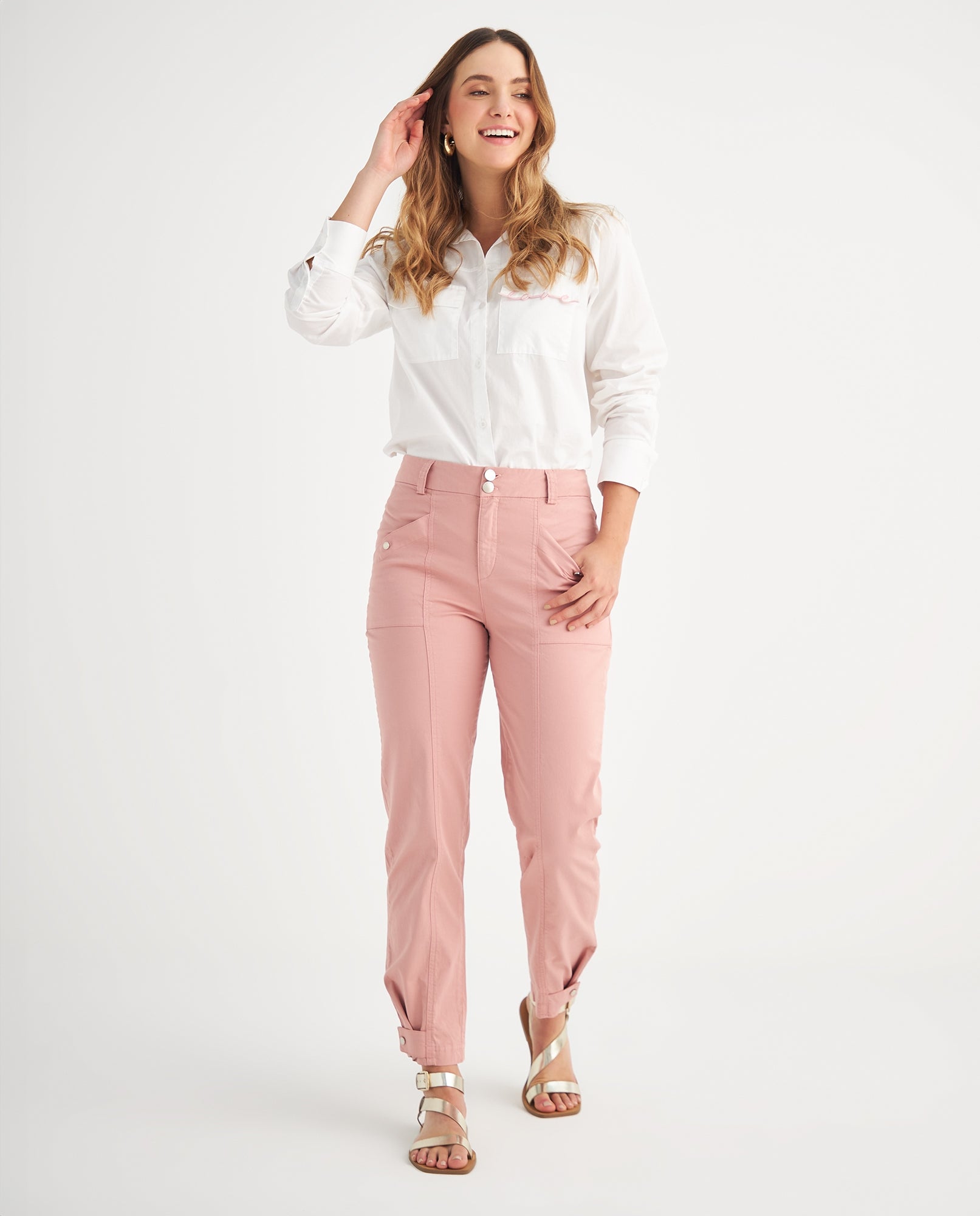 Pantalón con bolsillos de parche - Rosa 34_639F000_ROS152210_6