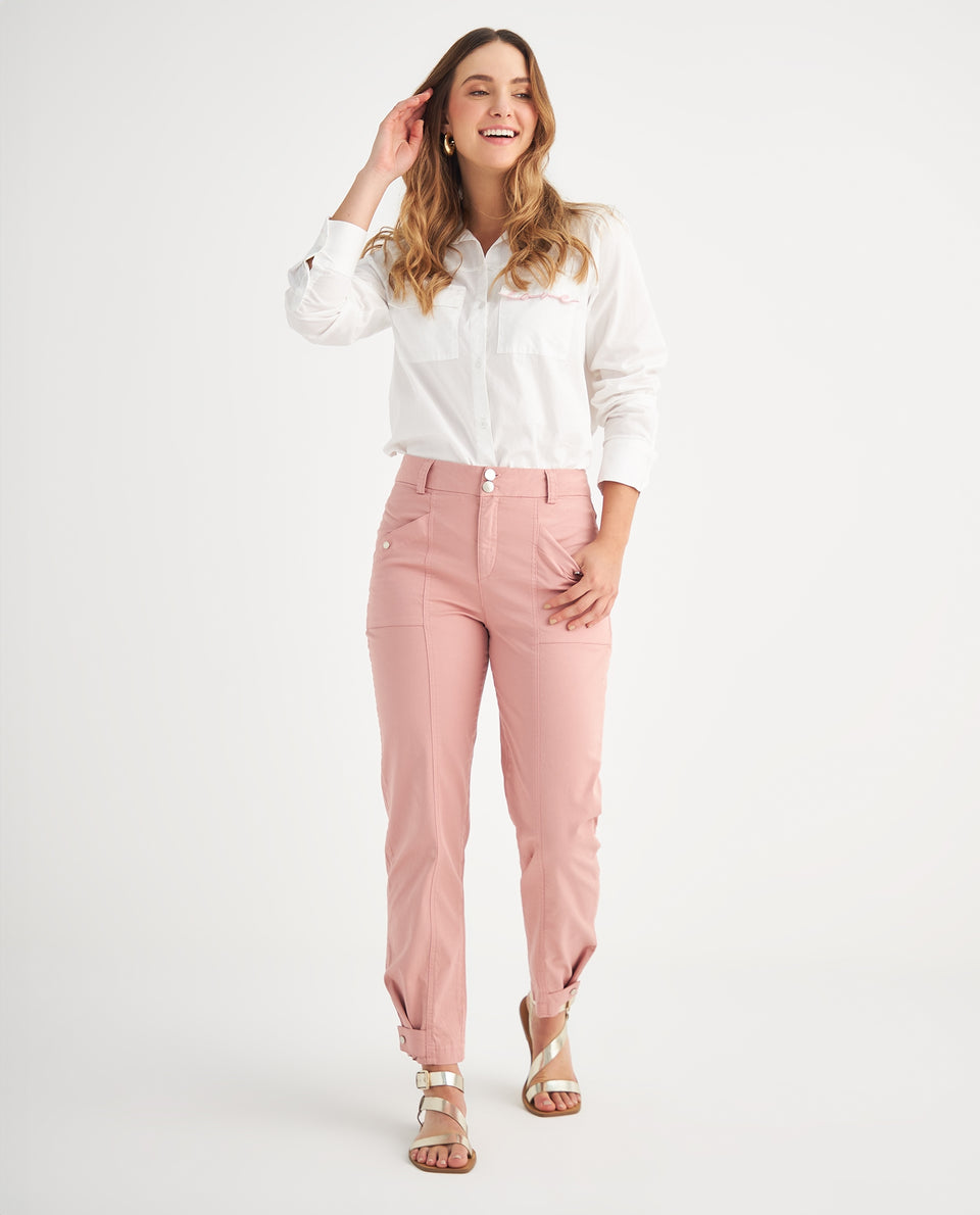 Pantalón con bolsillos de parche - Rosa 34_639F000_ROS152210_6