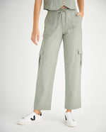 Pantalón con elástico en cintura para mujer - Verde