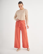 Pantalón sin pretina para mujer - Rojo