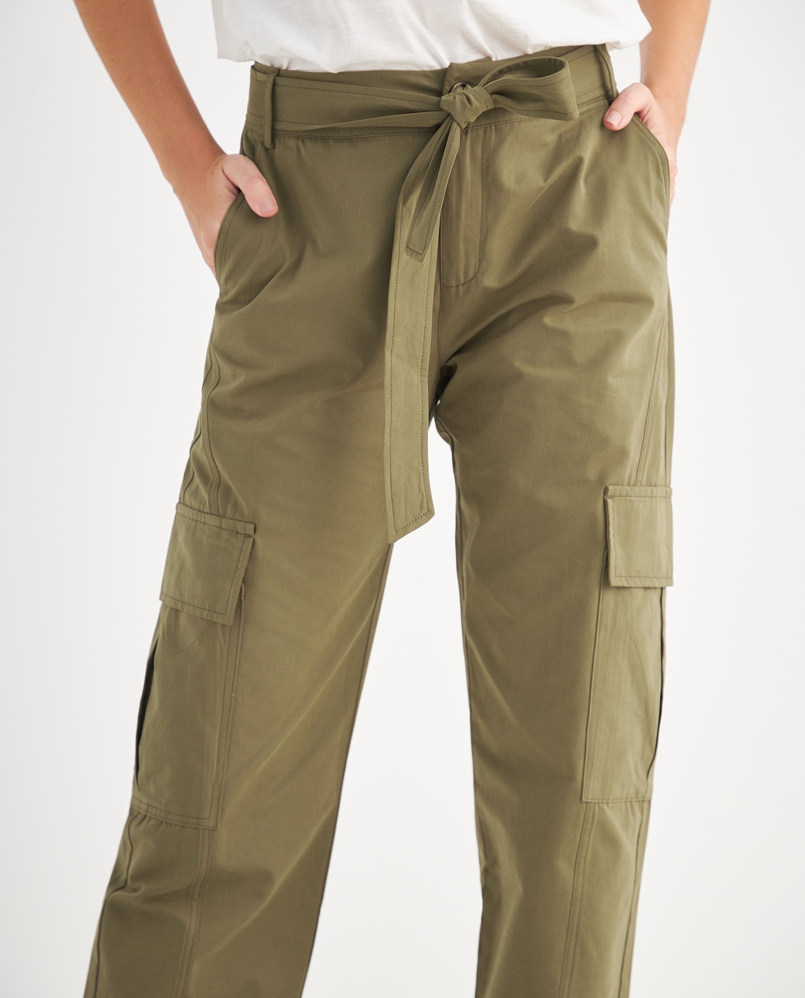 Pantalón tipo cargo para mujer - Verde 34_639F010_VER170627_5