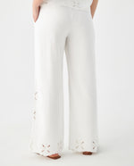 Pantalón en lino para mujer - Crudo