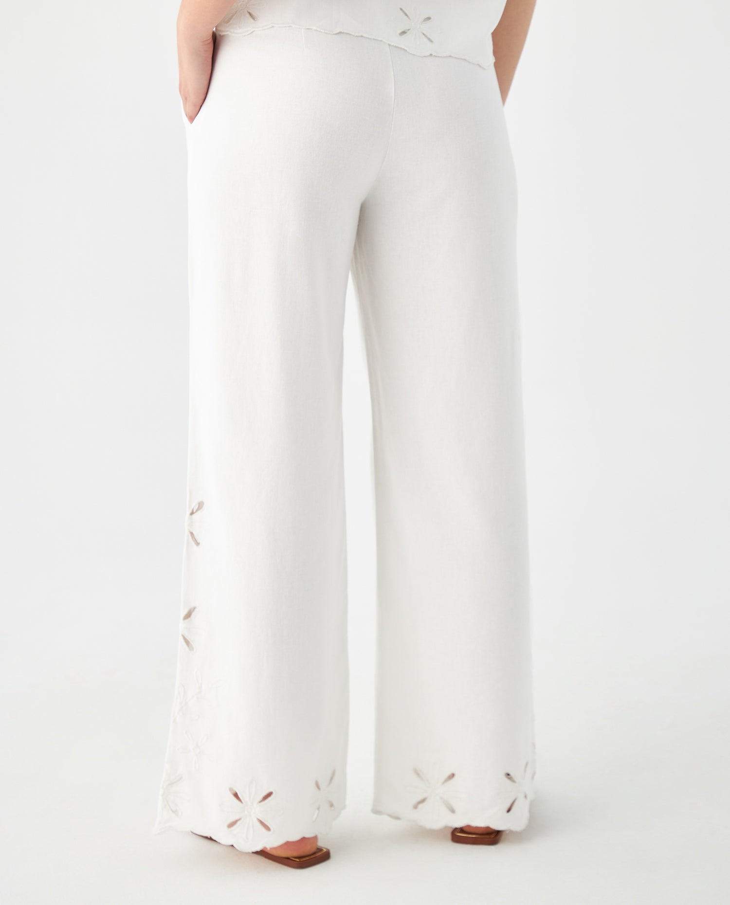 Pantalón en lino para mujer - Crudo