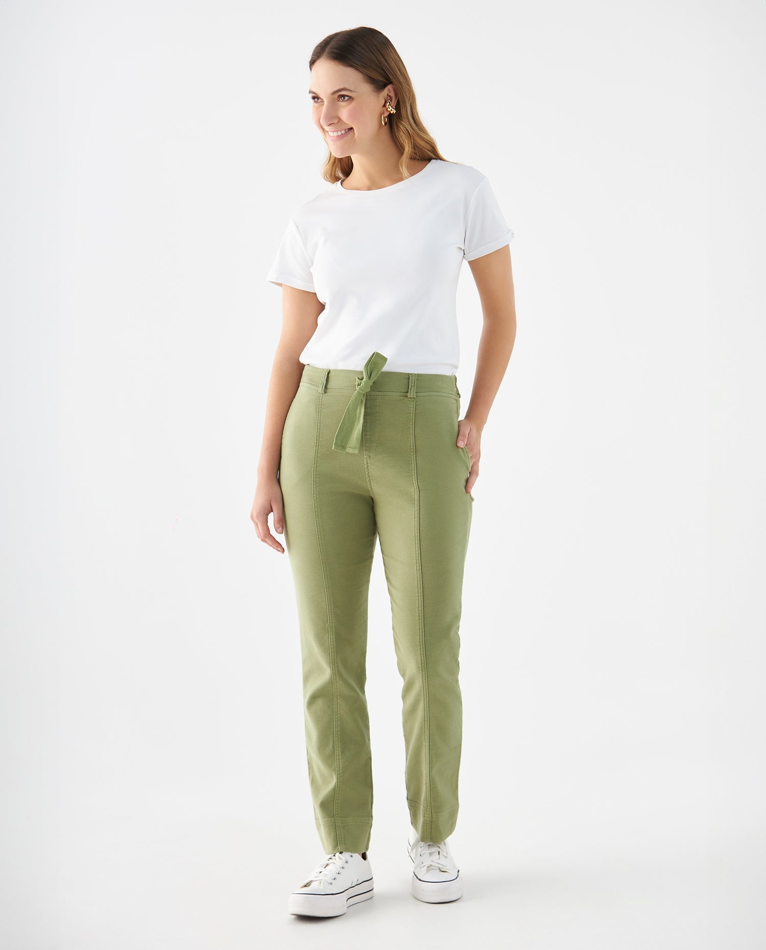 Pantalón amplio para mujer - Verde