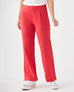 Pantalón de tela fluida para mujer - Rojo