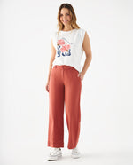 Pantalón de bota recta para mujer - Rojo