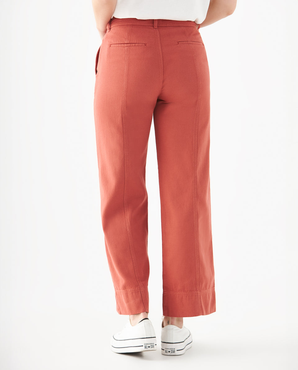 Pantalón de bota recta para mujer - Rojo 34_639F031_ROJ181444_4