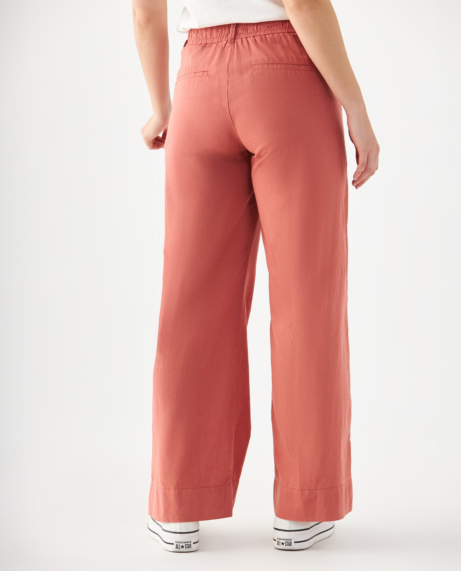 Pantalón de bota recta amplia para mujer - Rojo 34_639F032_ROJ181444_4