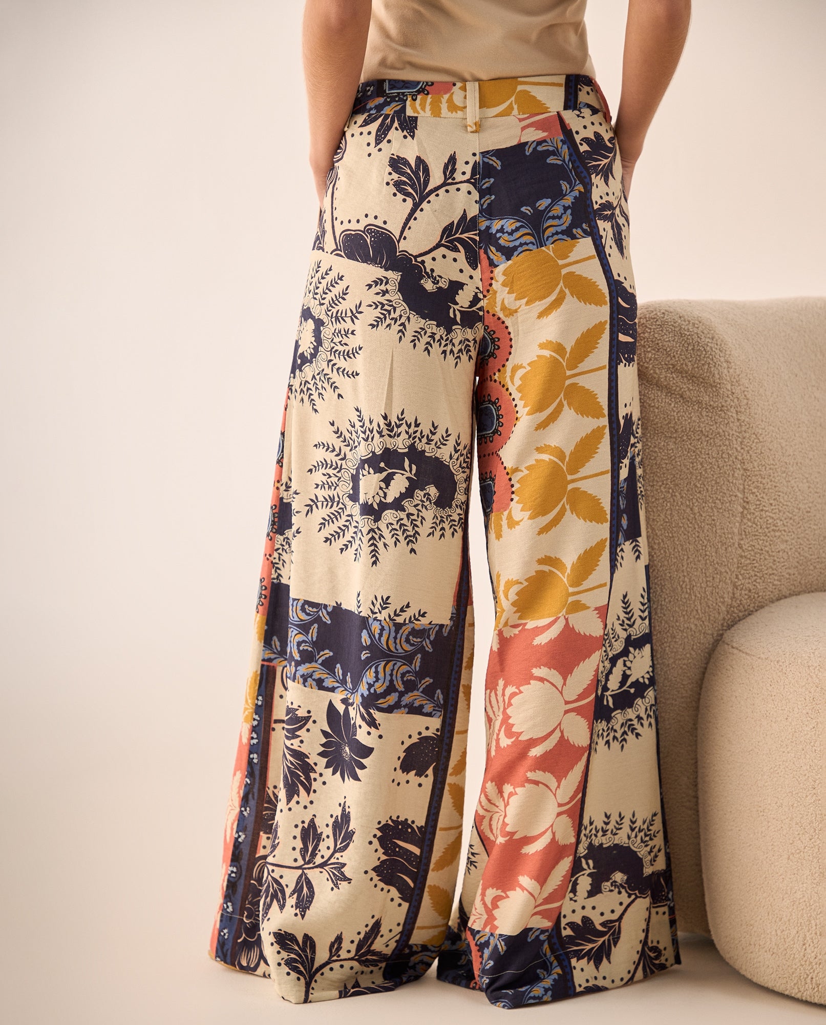 Pantalón Wide Leg Patchwork Multicolor - Blanco 34_639G002_BLA110601_5