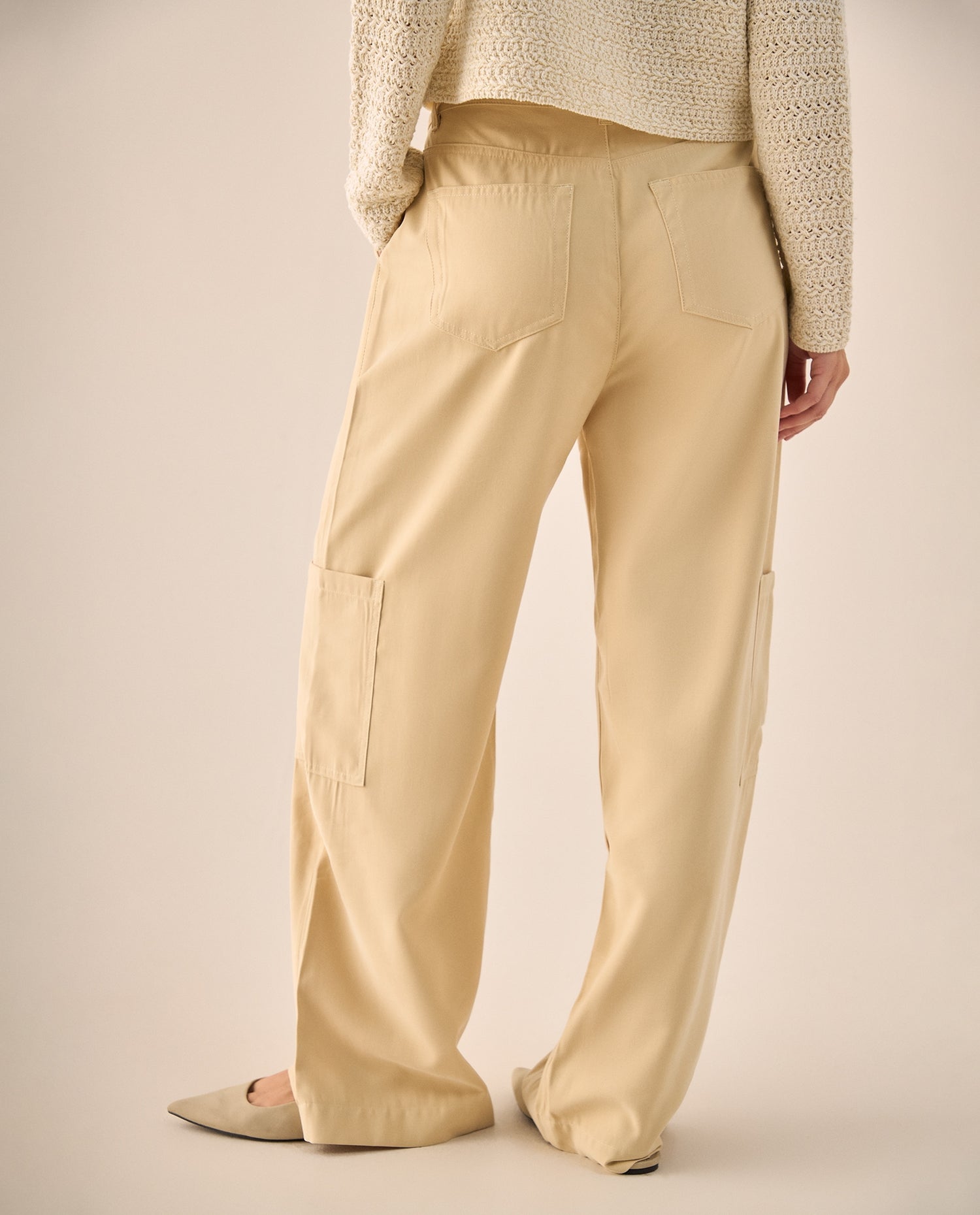Pantalón Wide Leg Amarillo Suave - Amarillo