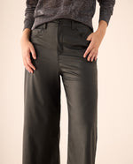 Pantalón Wide Leg Negro Tiro Alto - Negro