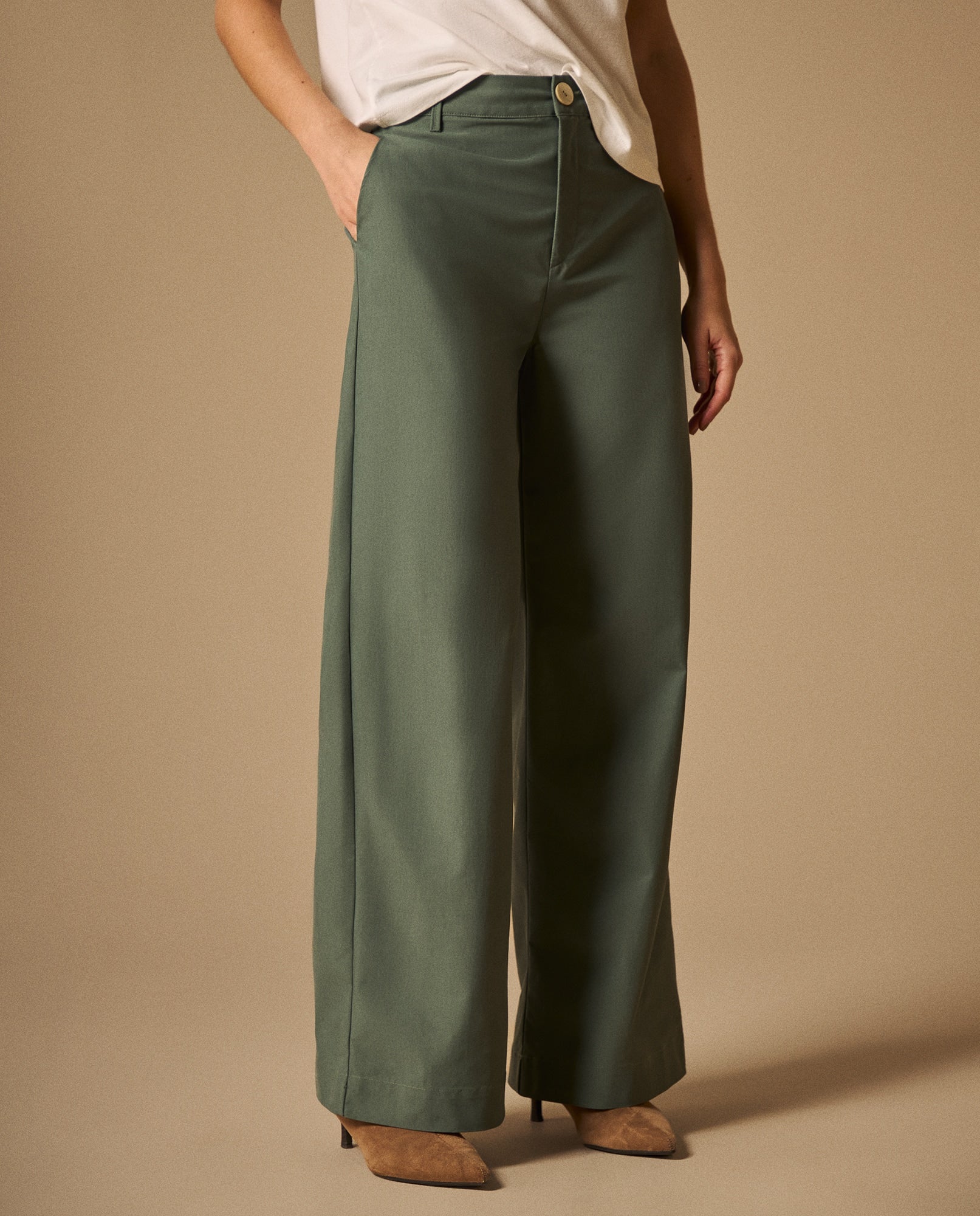 Pantalón Wide Leg con Caída Natural - Verde 34_639G012_VER176009_5