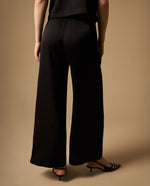 Pantalón Wide Leg con Cordón Ajustable - Negro