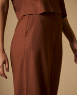 Pantalón Wide Leg en Café Visón - Café