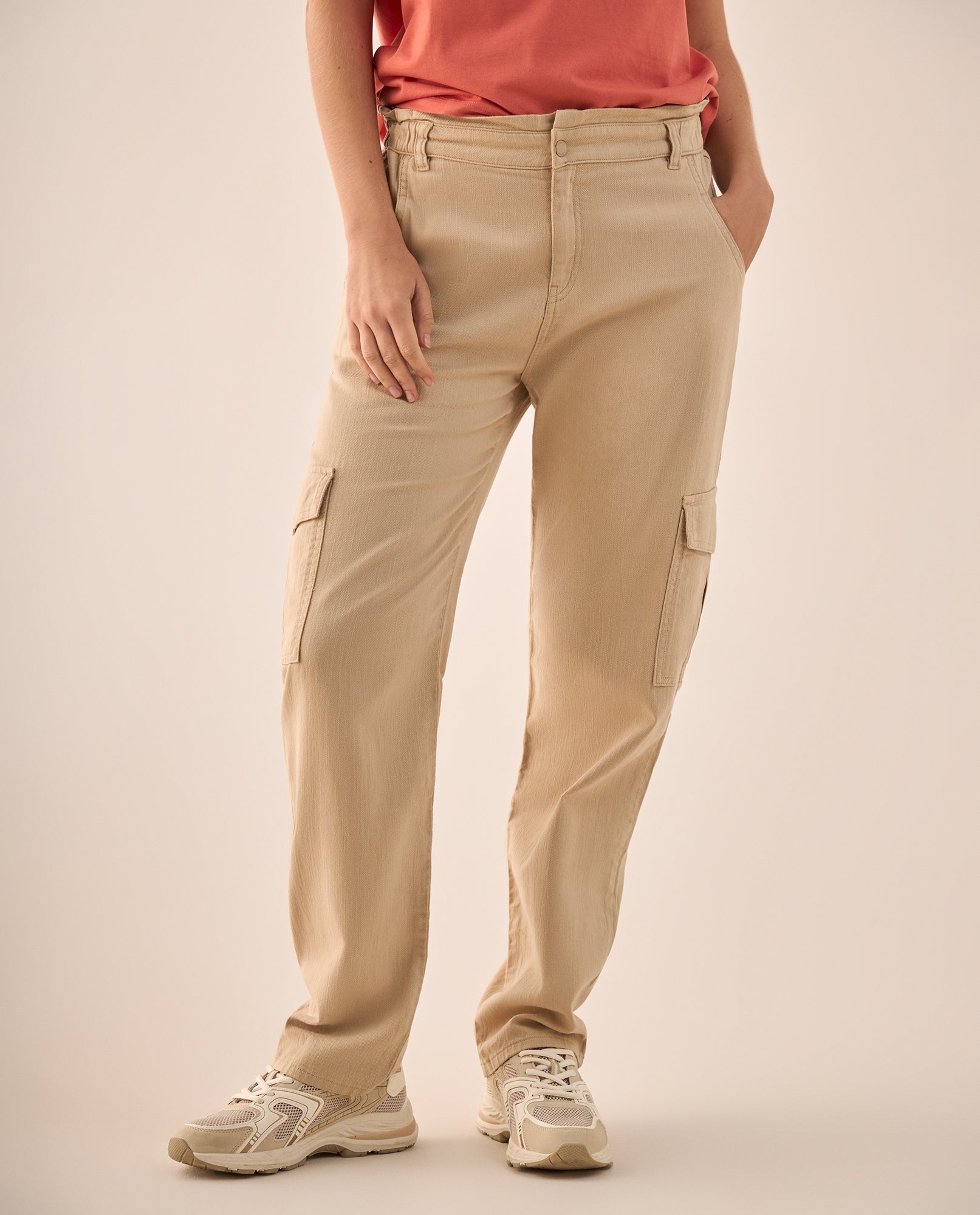 Pantalón Cargo Beige con Cintura Elástica - Beige 34_639G020_BEI151116_3