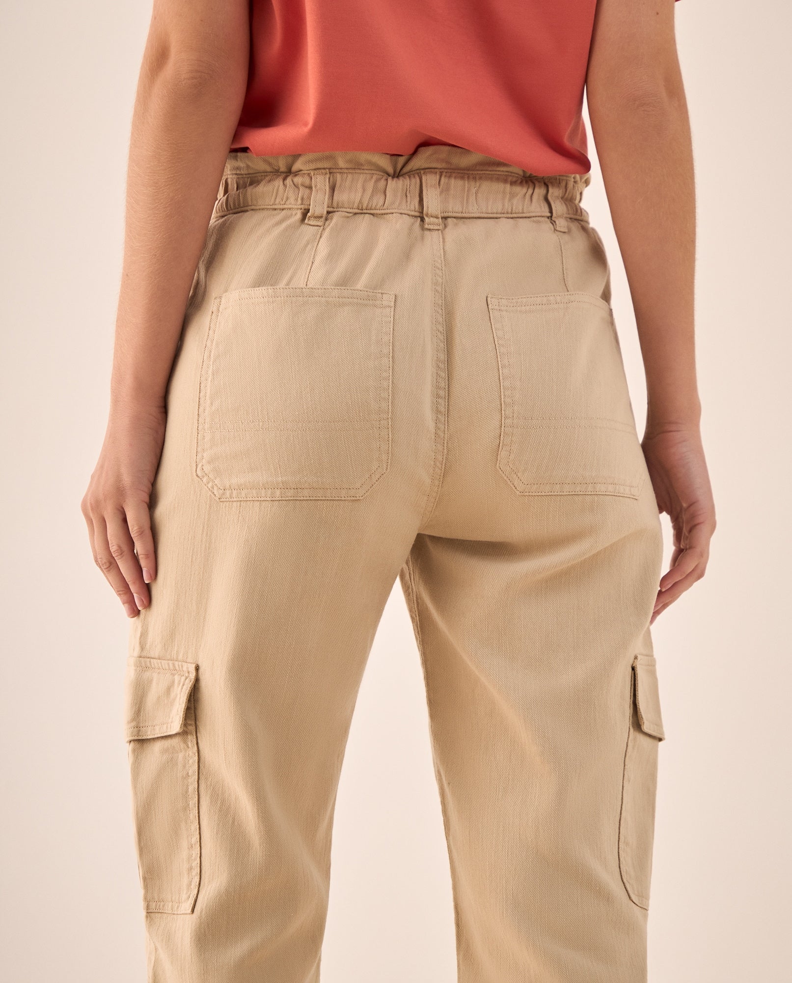 Pantalón Cargo Beige con Cintura Elástica - Beige 34_639G020_BEI151116_6