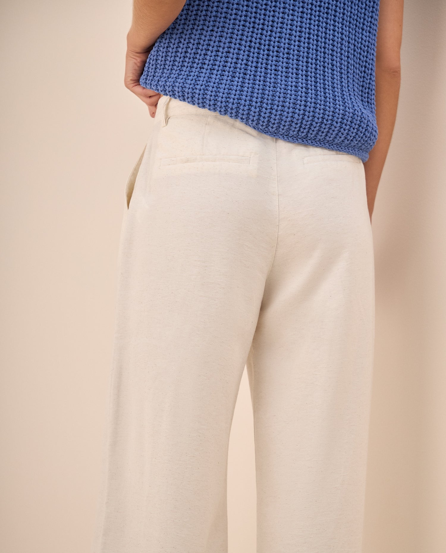 Pantalón Palazzo Blanco Fluido - Blanco