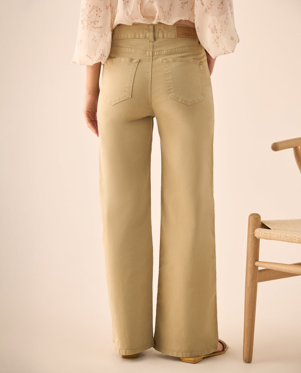 Pantalón Wide Leg Beige con Tiro Alto - Beige 34_639G022_BEI161110_5